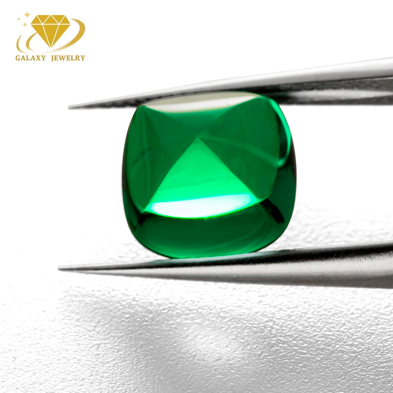 Colombia Lab Grown Emerald Synthetic Emerald Stone Hydrothermal Muzo Green Lab Created Emerald 1-5carat Sugar Loaf Shape