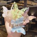 New Fashion Girls Butterfly Acetic Acid Hair Clip Claw 5.5cm Small Acetate Hair Claws High End Women Hair Accessories
