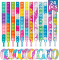 Pop Fidget Toys Bulk Kids 24PCS Pop Tiktok Bracelets Fidget Toy Pack Fidgets for Student Gifts Goodie Bag Stuffers Sensory Toy