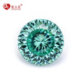 Factory Outlet Manufacturer Artificial Gemstone Paraiba Color Bird's Nest Cut Firework Cut Loose Round Cut Cz Cubic Zirconia