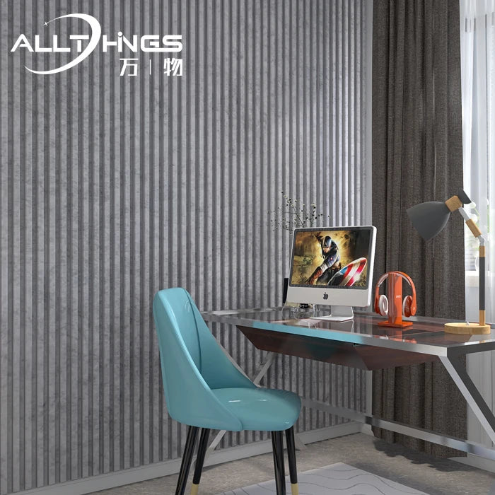 Background with Three Grille PVC Grain Wpc Wall Interior Wood Panels Wall Grooved Grille Bamboo Fibre Wall Panel
