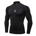 Wholesale Blank 90% Polyester 10% Spandex Gym Workout Running Tshirts Quick Dry Fitness Turtleneck Compression t Shirt for Men