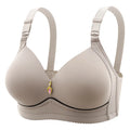 FINETOO 2023 New Large Size No-steel Ring Comfortable Breathable Gathered Women's Underwear Non-magnetic Thin Cup Smooth Bra
