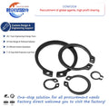 Black Oxide Stainless Steel 304 316 Retaining Snap Ring DIN471 DIN472 External Tooth Zinc Plated Metal Metal Material 65Mn
