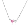 Dylam Trendy in Stock No Moq 18K Gold Plated 925 Sterling Silver CZ Diamond Heart Shape Pendant Necklace for Women