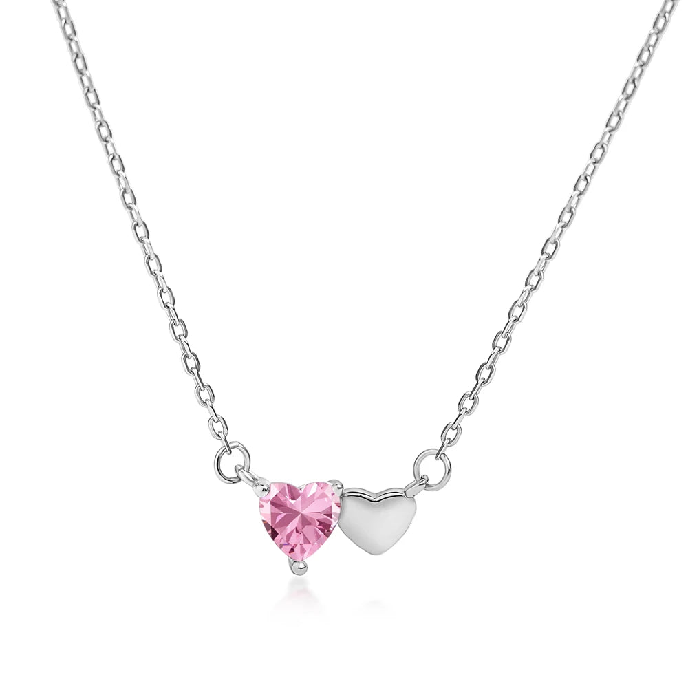 Dylam Trendy in Stock No Moq 18K Gold Plated 925 Sterling Silver CZ Diamond Heart Shape Pendant Necklace for Women