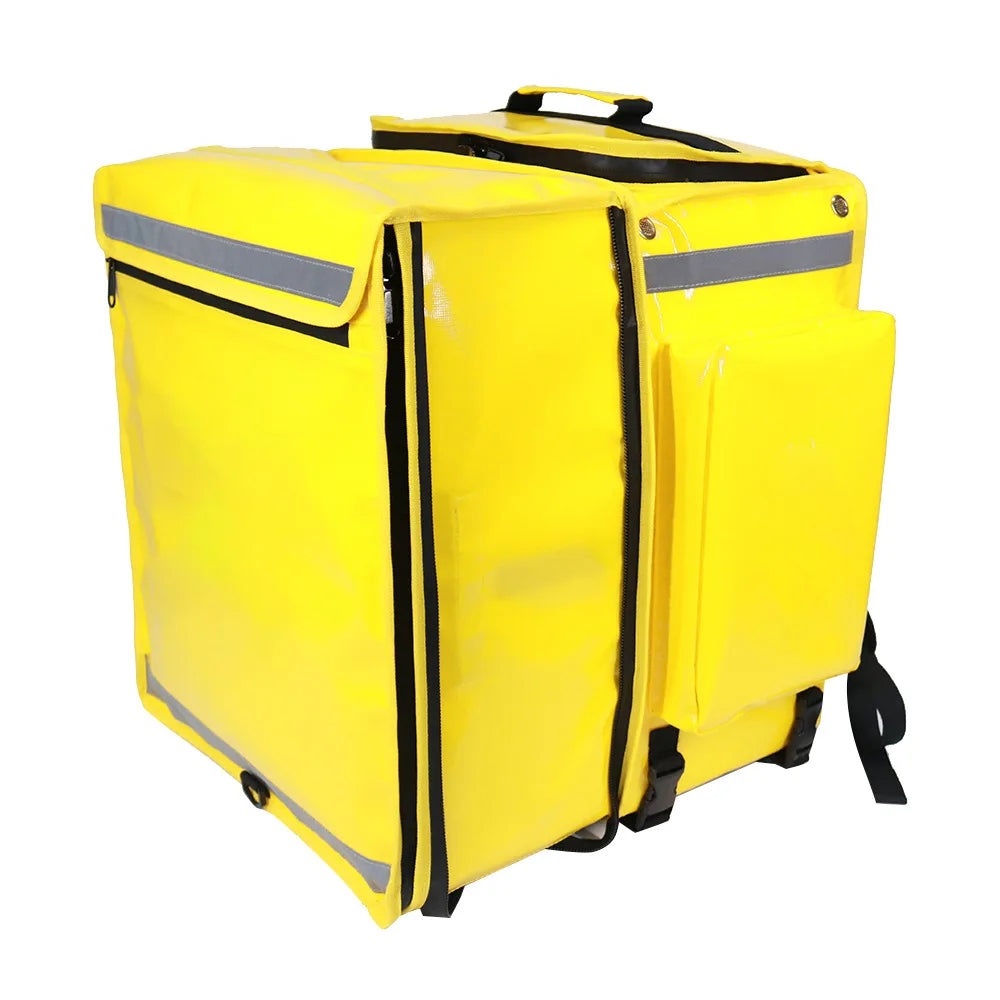 Food Delivery Bag with Support Frame and Plastic Bottom Plate Grocery Delivery Bag for CateringRestaurantsDelivery