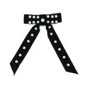 Hot Sale Velvet Hair Bow with Pearl No-Slip Hair Clip with Velvet Bow Elegant Pearl Hair Band