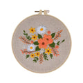 Embroidery Kit DIY Handmade Cotton Cross Stitch Full Range Set Autumn Fall Theme Floral Flowers 20x20cm Home Decor