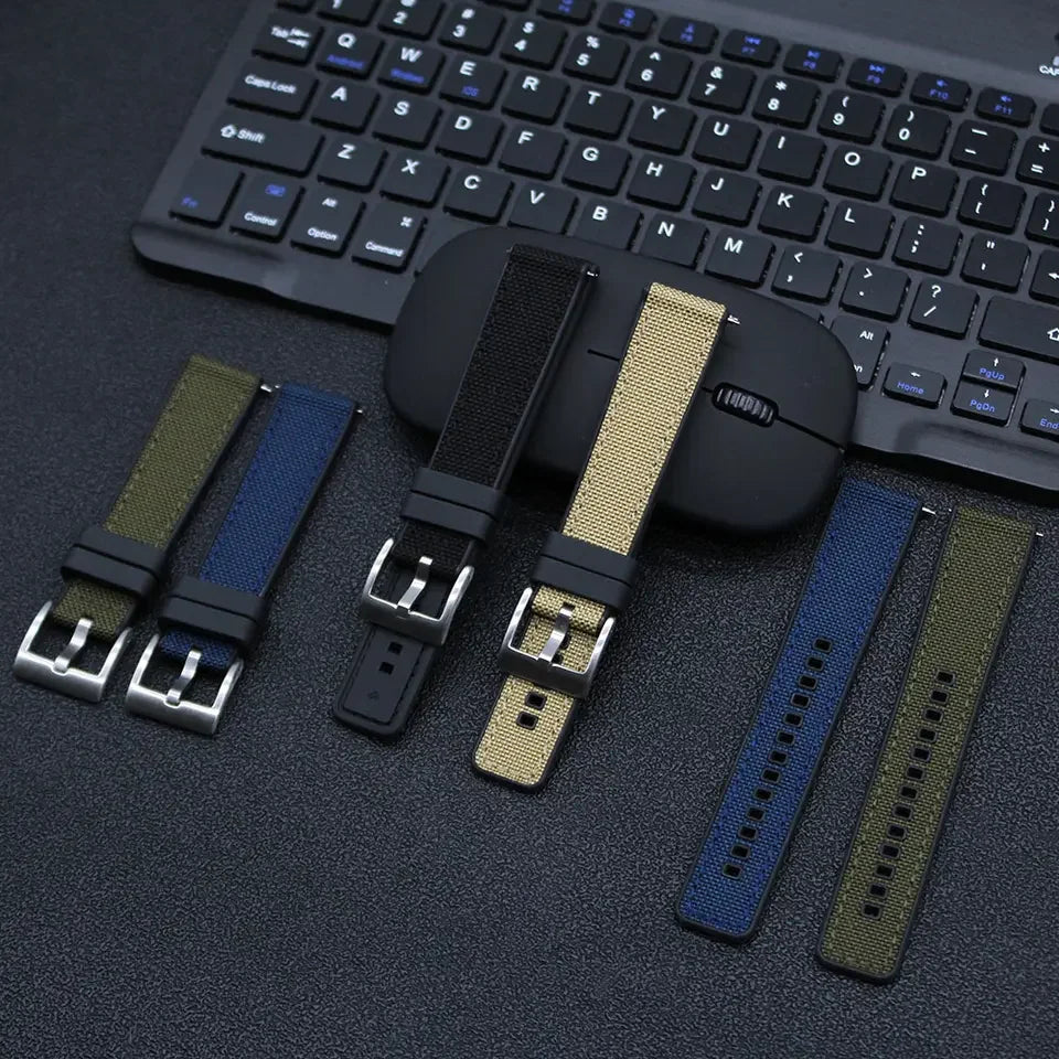 High Quality 20mm 22mm Quick Release Soft Rubber Smartwatch Wrist Bracelet Watch Strap Sweatproof Hybrid Watch Band