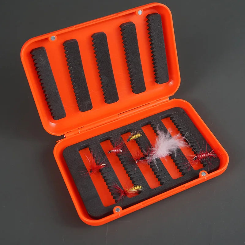 Selco China Hot Selling Fishing Accessories Orange ABS Fly Box Fishing Lures Saltwater Fly Box