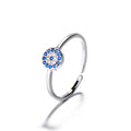 Sample Evil Eye Copper CZ Rings Adjustable Personality Rings for Women