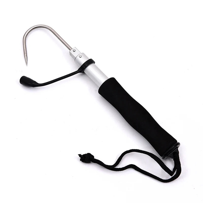 DORISEA 27527 60cm/120cm Aluminum Alloy Stainless Steel Telescopic Fishing Gaff Ocean Boating Grip Holder