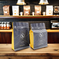AT PACK Eco Friendly LOW MOQ Custom Coffee Bags 16oz Compostable Paper Biodegradable Kraft Coffee Bags With Valve and Zipper