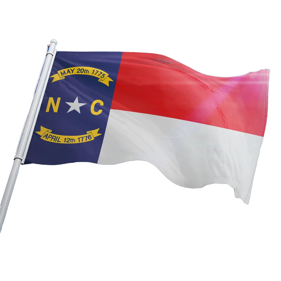 Promotional Product  Fast Delivery  3x5ft 100%PolyesteAny Logo Screen Printing Used in School Custom North Carolina State Flag