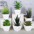 DREA Indoor and Outdoor Decor Plastic Durable Plant Mini Artificial Succulent Planter Flower Pot for Desk Plants