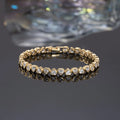 RINNTIN SB165 2024 New Hot Sell Heart Shaped Cut CZ Bezel Tennis 925 Sterling Silver Bracelet Wholesale