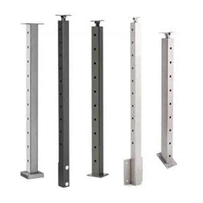 YL METAL Ss316 Black Surface Cable Railing Side Mounted and Top Mounted Stainless Balustrade Post