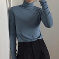Harajuku Solid Bottoming t Shirt Women Spring Autumn Tee Shirts Korean Turtleneck Slim Long Sleeve Black White T-shirts 90s Tops