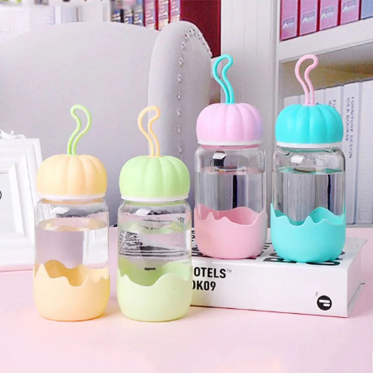 Wholesale Creative Gift Portable Pumpkin Glass Cup Daily Water Bottle