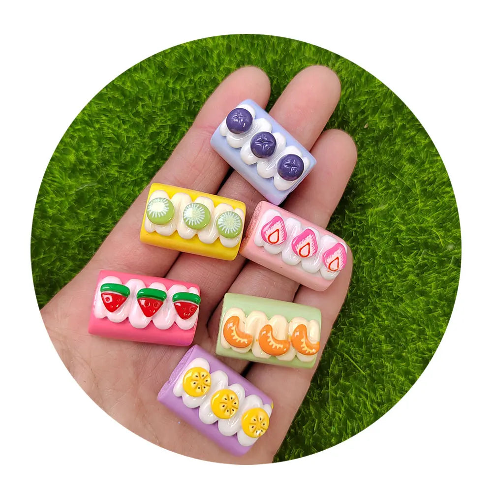 3D Resin Cake Mini Simulation Sweet Fruit Cake Miniature