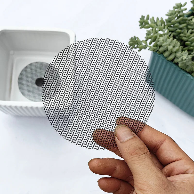 C79 Bonsai Pots with Drainage Hole Mesh Bottom Grid Mat Keep Soil Flowing Away Home Garden Flower Pot Unique Design Screen Pad