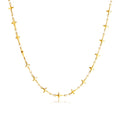 Fashion Classic Crucifix Collarbone Chain 18K Gold Plated Stainless Steel Cross Wedding Engagement Chain Necklace for Women