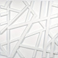 Waterproof 3D PVC Wave Wall Panel 50*50CM Plastic Design Fireproof and Moisture-Proof for Living Room 50pcs/box White Color