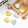 Vintage Stainless Steel Heart Shape Pendant Wing Patterns Personalized Love Jewelry Accessory for Couple Fashion Charms
