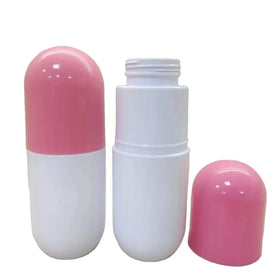 Wholesale 200g PET Capsule Plastic Bullet Bottle 200ml Capacity with Screw Cap Seal Type for Makeup and Shampoo Packaging