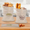 Natural Reusable Bread Drawstring Packaging Bag Eco-Friendly Cotton Linen Food Grade Fabric Lining Folding for Bread Storage