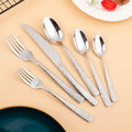 Durable Best Quality 18/0 Stainless Steel Gold Flatware Luxury Hammered Cutlery Set for Wedding Party