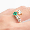 Goldleaf Custom Classic 18K Gold Lab Grown Diamond Ring Women's Engagement Wedding Lab Cut Diamond Jewelry for Anniversaries