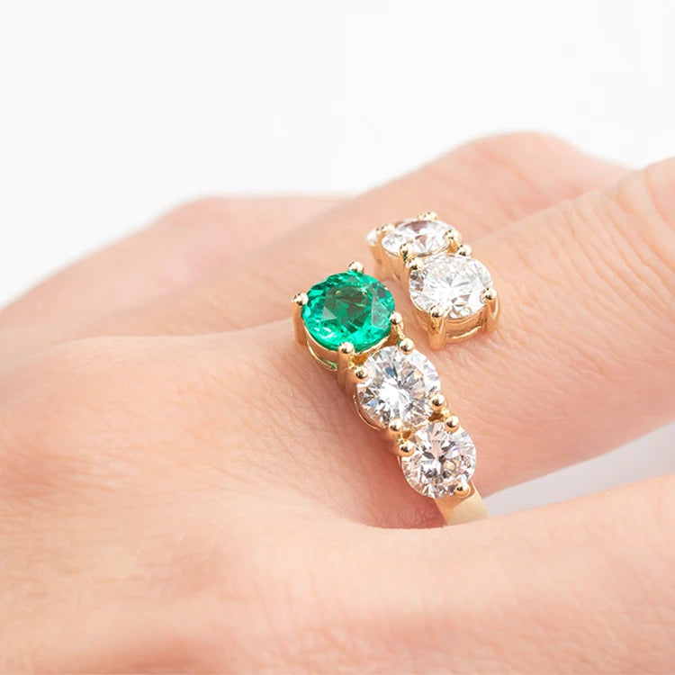 Goldleaf Custom Classic 18K Gold Lab Grown Diamond Ring Women's Engagement Wedding Lab Cut Diamond Jewelry for Anniversaries