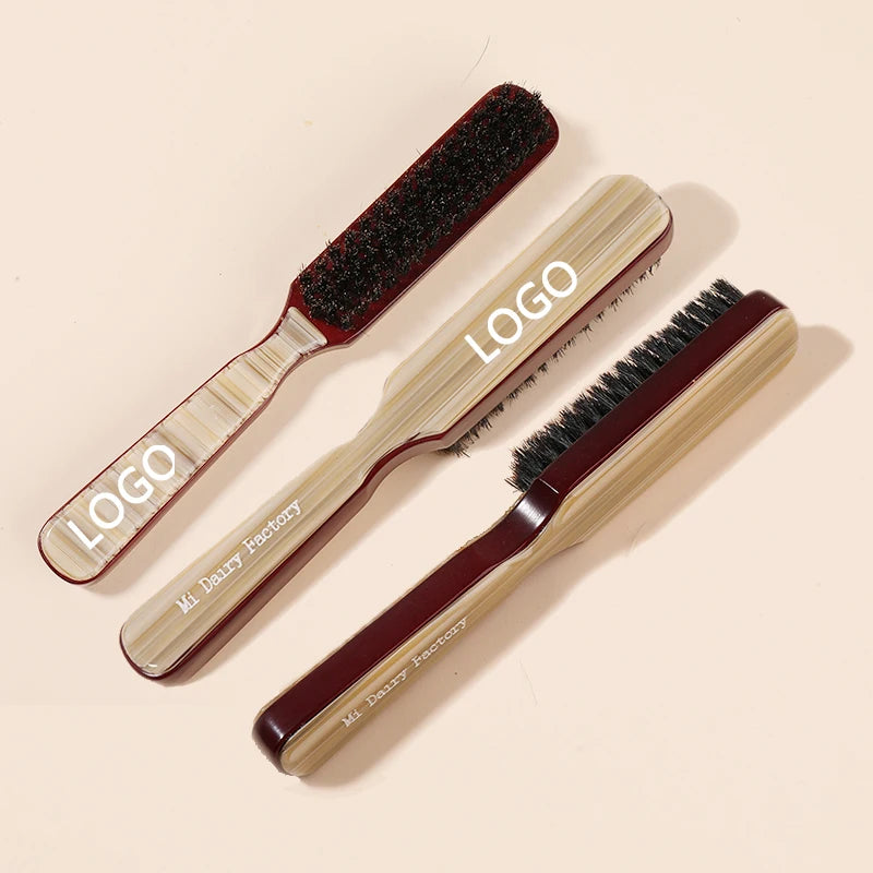 MiDairy CUSTOM 3000+ COLORS Beard Brush Men's Bristles Beard Facial Care Cleaning Hair Fragmentation Brush Hair Oil Head Styling