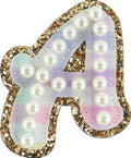 New Arrival Creative Alphabet Patches With Pearl Letter Patches for Clothes/Hats/Bags Sew on Accept Custom Design