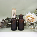 15ml 30ml Amber Cylinder Essential Oil Bottle Cosmetic Packaging Amber European Glass Dropper Bottle