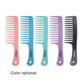 Free Sample 5 Colors Wholesale Custom LOGO Anti-static Detangling Heat-Resistant Large ABS Plastic Hair Wide Tooth Comb Salon