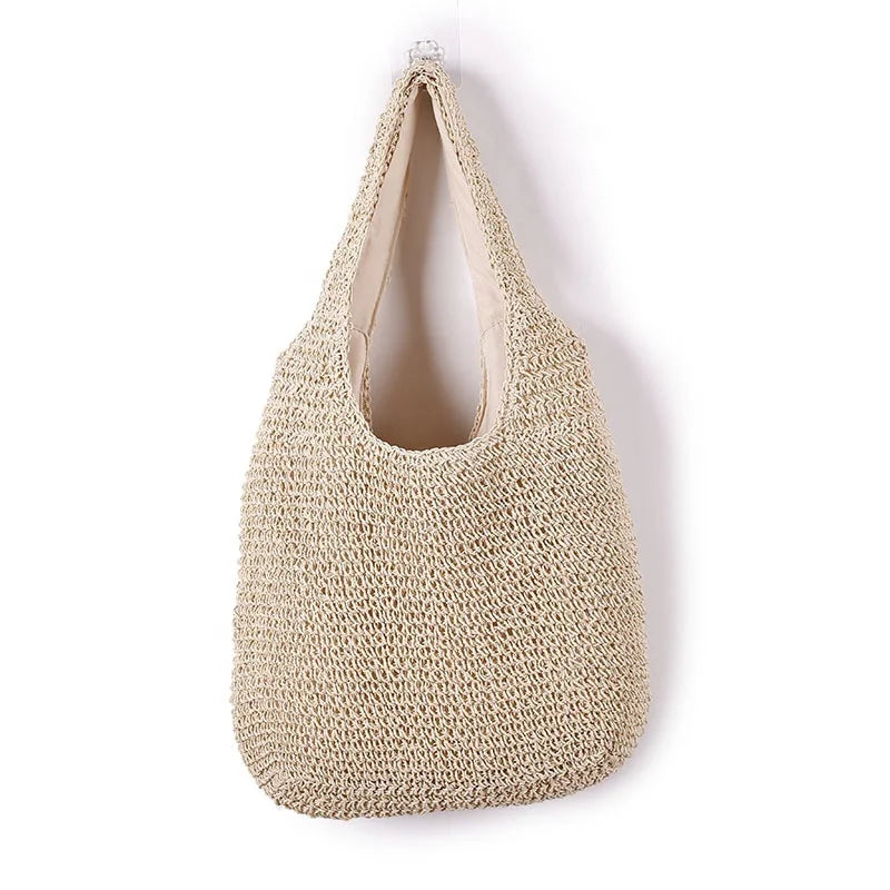 Large Capacity Creative Recreation Woven Fashion Fresh Outdoor Straw Shoulder Bag