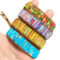Wholesale Bohemia Style Imperial Jasper Gemstone Bracelet Fashion Jewelry for Men and Women