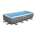 Bestway 56465 18' X 9' X 48" Rectangular Family Pool Rectangular Frame Above Ground Swimming Pool Set MegaBDM