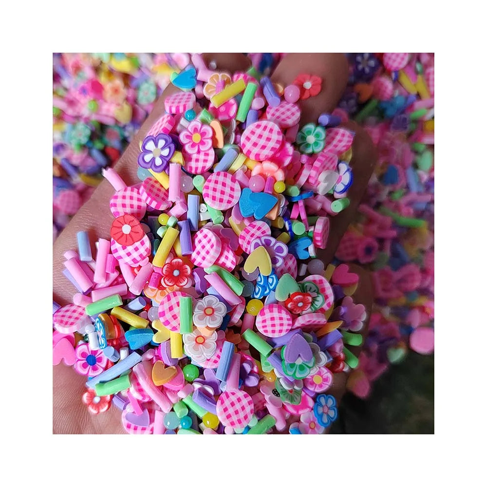 Miniatures Colorful Polymer Slices Hot Soft Clay Sprinkles Kawaii Mini Stickers Pottery DIY Decor Accessories