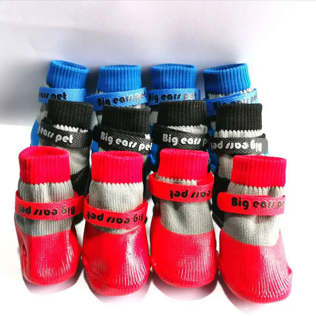 Wholesale Cute Outdoor Sports Shoes for Small Dogs Cats Waterproof Pet Socks Teddy Bear Wear Resistant Protector Animal Pattern