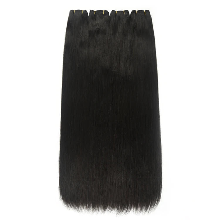 Hot Selling Top Quality Wholesale Longest Hair Ratio Double Drawn Remy Single Donor Raw Virgin Hair Machine Made Weft