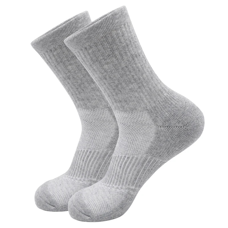 Men Compression Crew Cotton Soccer Socks Custom Logo Digital Sports Anti-Slip Grip Cushion Cycling Basketball Football Socks