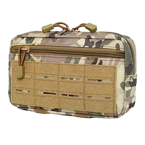 Tactical Waist Belt Bag Molle Laser Cut EDC Mobile Phone Pouch Pocket Outdoor Camouflage Accessories Organizer Bag