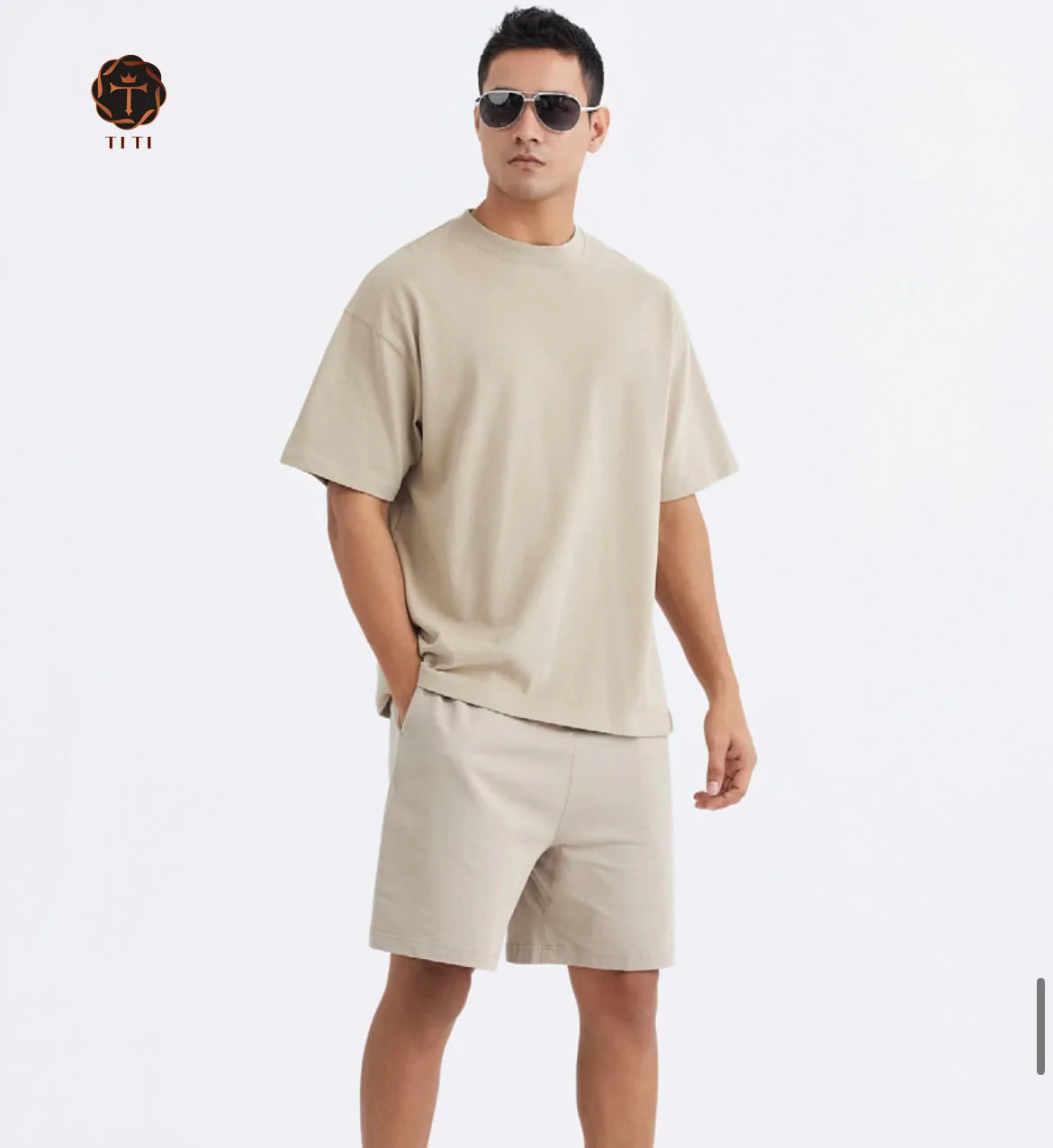 TT Custom Logo Tracksuits Men Set Short Sleeve Crew Neck Cotton 100% T Shirt Jogger Shorts Running Women's Shorts Sets