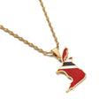 Enamel Trinidad and Tobago Map Necklace Gold Plated Stainless Steel Link Chain Pendant Ethnic Jewelry Anniversary Gift