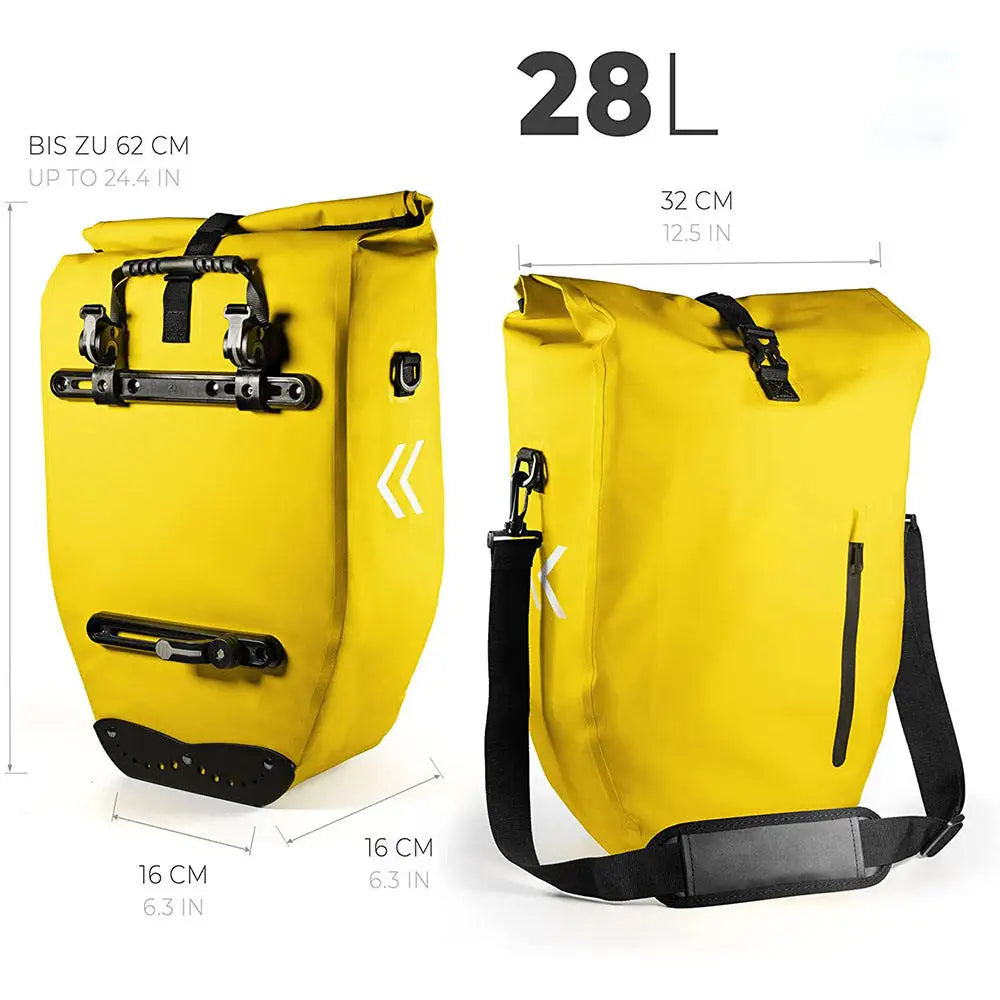 Factory Wholesale 28L Waterproof Bicycle Pannier Bag Big Capacity Rear Rack Saddle Bag for Camping & Hiking