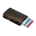 Concok CK215-16 PU Leather Wallet with RFID Blocking Aluminum Credit Id Card Holder